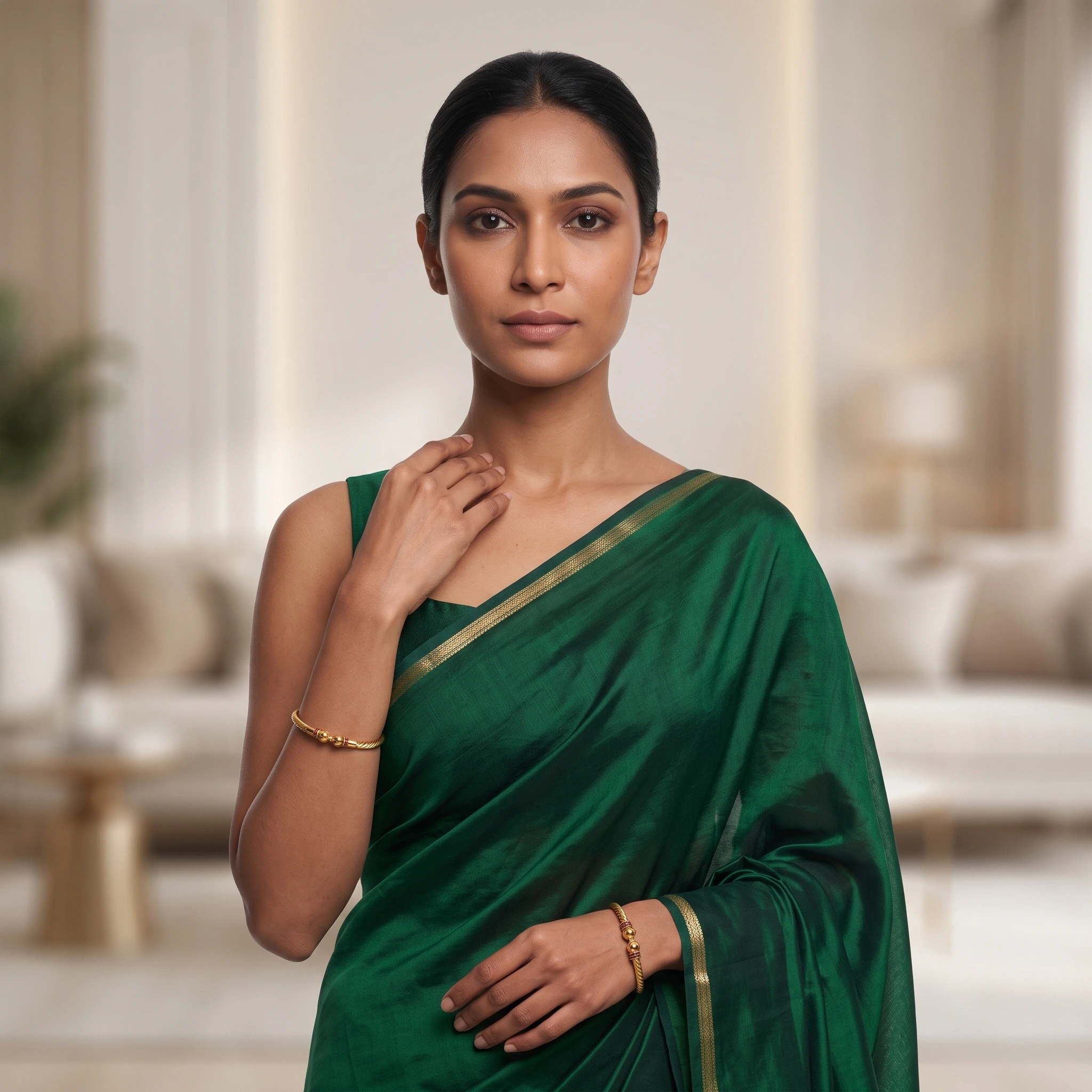 Radiant Gold-Plated Designer Metal Bangles Set